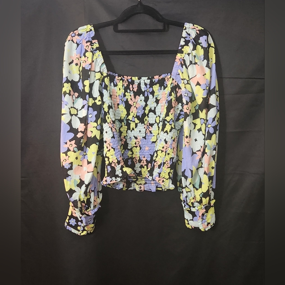 Free People Ariana Long Sleeve Blouse in Retro Size S - Picture 15 of 16